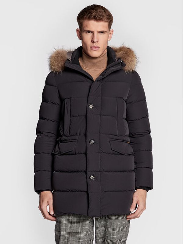 Hetregó Hetregó Пухено яке Parker 8M436M 22WU09 Черен Regular Fit