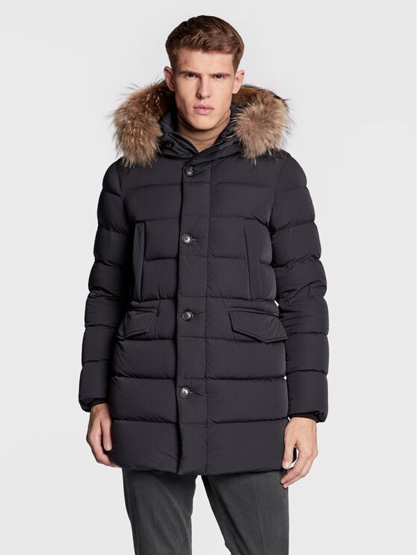 Hetregó Hetregó Пухено яке Parker 8M436M 22WU09 Черен Regular Fit