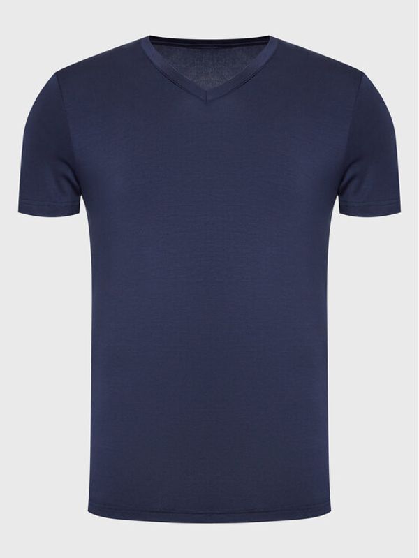 HOM HOM Тишърт Tencel Soft 402466 Тъмносин Regular Fit