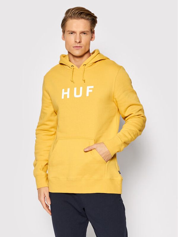 HUF HUF Суитшърт Essentials Logo PF00099 Жълт Regular Fit