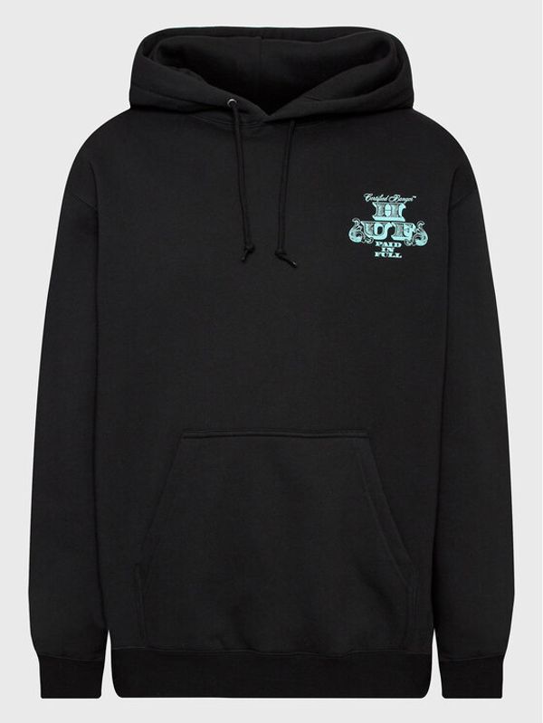 HUF HUF Суитшърт Paid In Full PF00570 Черен Regular Fit