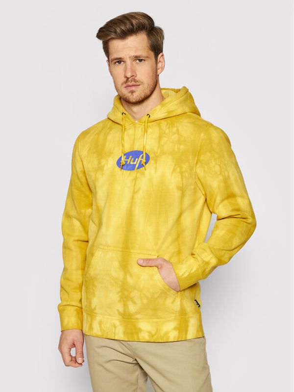 HUF HUF Суитшърт Relax Tiedye PF00345 Жълт Regular Fit