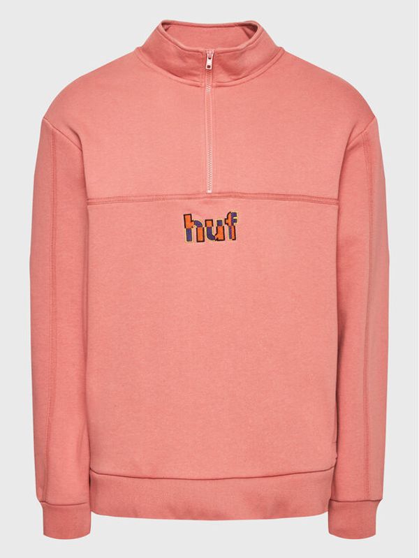HUF HUF Суитшърт Split FL00194 Розов Regular Fit