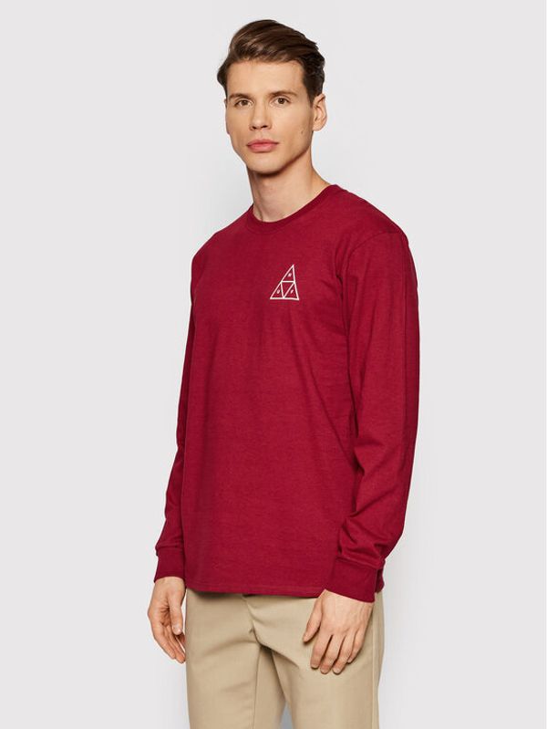 HUF HUF Тениска с дълъг ръкав Essential TS01546 Бордо Regular Fit