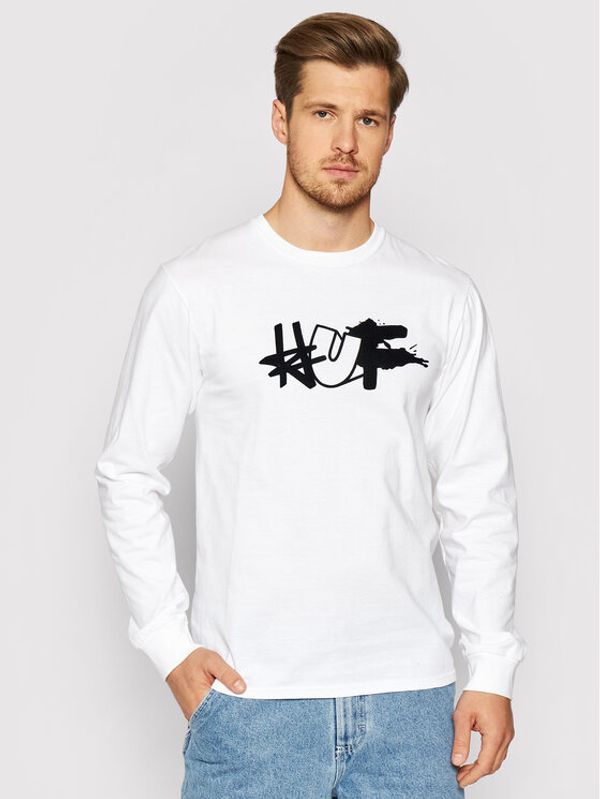 HUF HUF Тениска с дълъг ръкав HAZE Remix TS01381 Бял Regular Fit