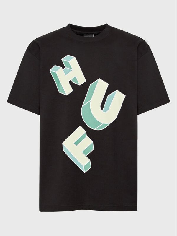 HUF HUF Тишърт Abecedarian TS01949 Черен Regular Fit
