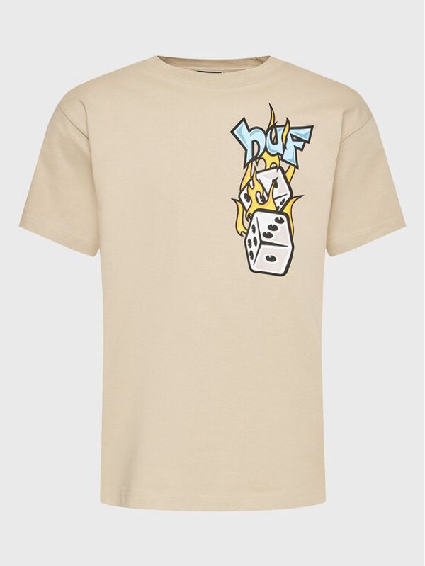 HUF HUF Тишърт Dicey TS01952 Бежов Regular Fit