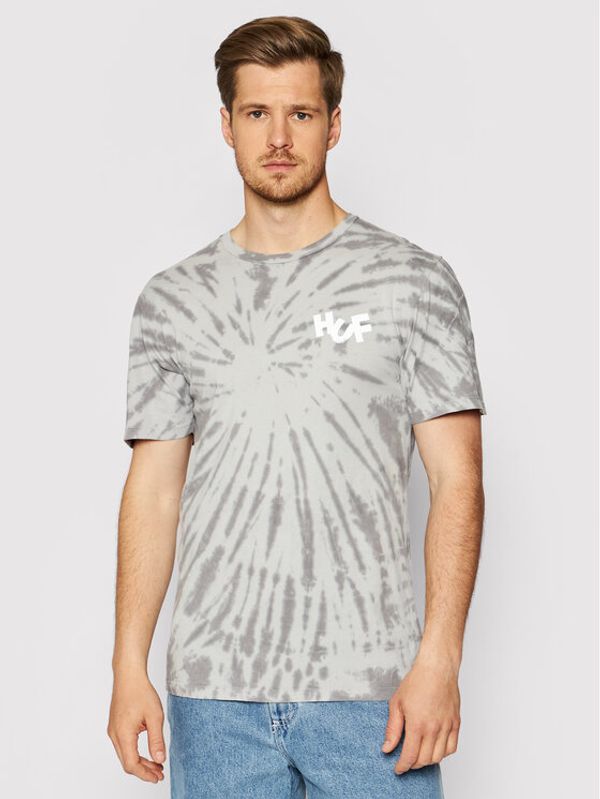 HUF HUF Тишърт HAZE Brush Tie Dye TS01383 Сив Regular Fit