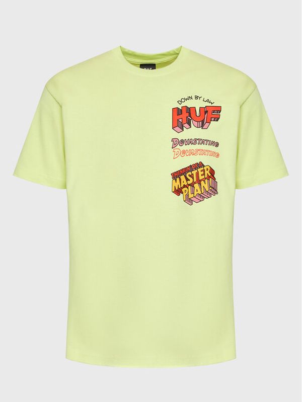 HUF HUF Тишърт Master Plan TS01942 Зелен Regular Fit