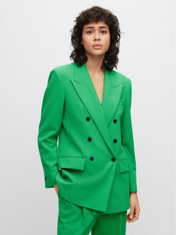 Hugo Hugo Блейзър 50489236 Зелен Relaxed Fit