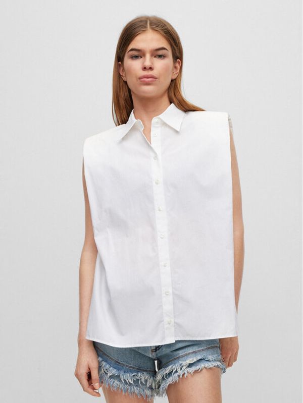 Hugo Hugo Блуза 50488513 Бял Relaxed Fit