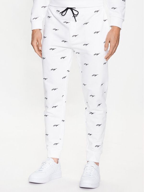 Hugo Hugo Долнище анцуг 50486458 Бял Relaxed Fit