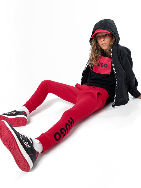 Hugo Hugo Долнище анцуг G24107 D Червен Regular Fit