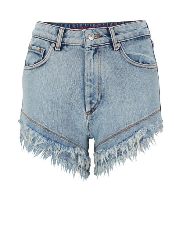 Hugo Hugo Дънкови шорти 50487612 Зелен Regular Fit