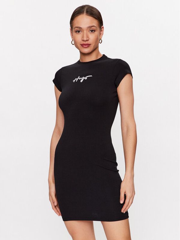 Hugo Hugo Ежедневна рокля 50486336 Черен Slim Fit