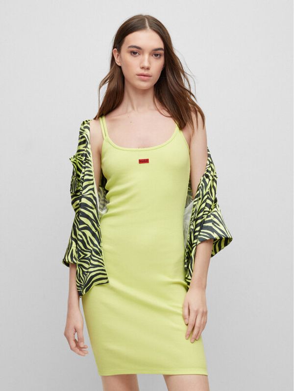 Hugo Hugo Ежедневна рокля 50486561 Жълт Slim Fit