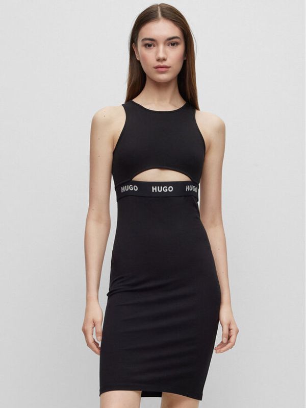 Hugo Hugo Ежедневна рокля 50495065 Черен Slim Fit