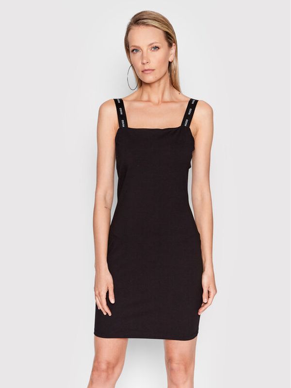 Hugo Hugo Ежедневна рокля Nemilia 50468266 Черен Slim Fit