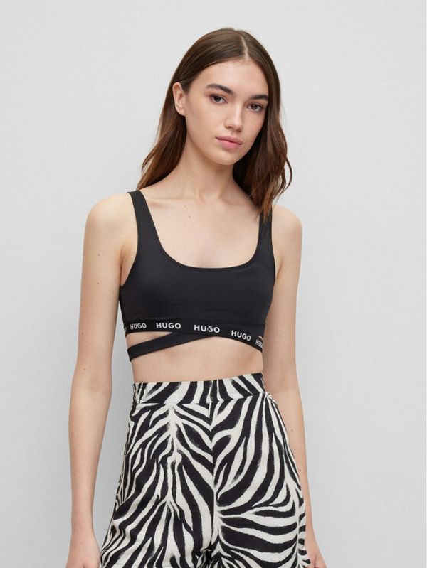 Hugo Hugo Горнище на бански 50492421 Черен Slim Fit