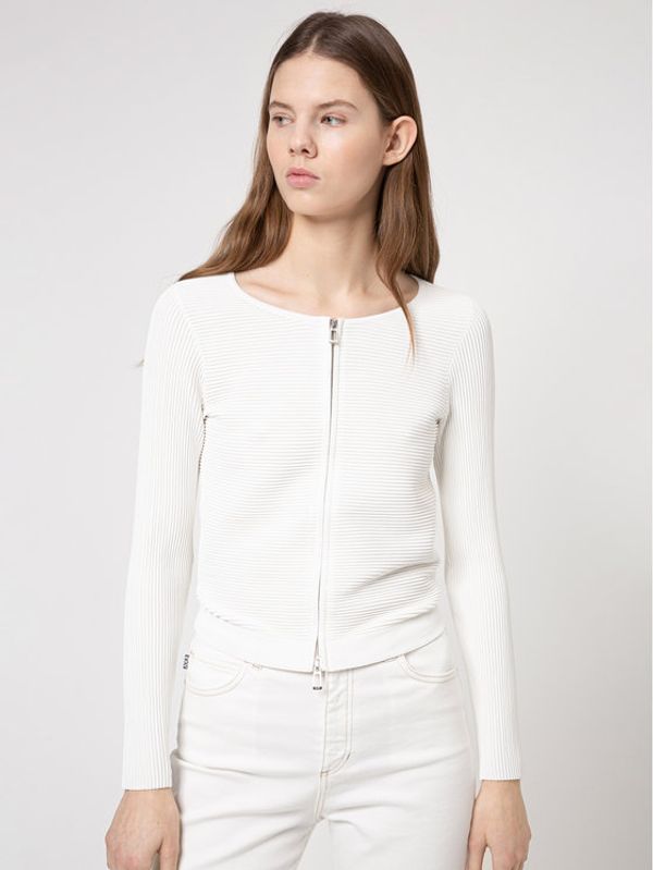 Hugo Hugo Кардиган Sasheen 50446971 Бял Regular Fit