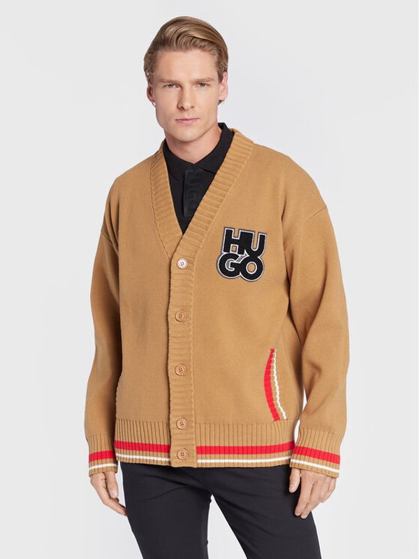 Hugo Hugo Кардиган Stuumo 50475438 Кафяв Oversize