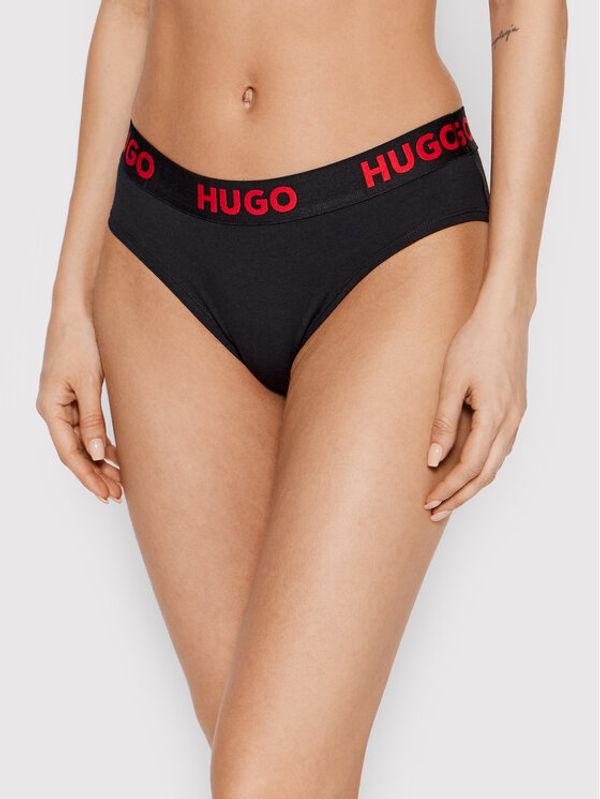Hugo Hugo Класически дамски бикини Sporty Logo 50469643 Черен