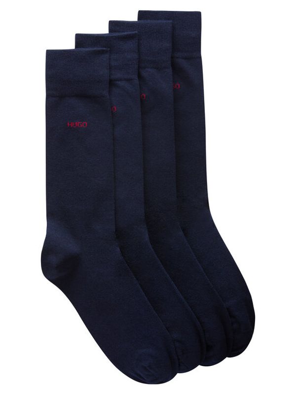 Hugo Hugo Комплект 2 чифта дълги чорапи мъжки 2P Rs Uni Cc 50448250 Тъмносин