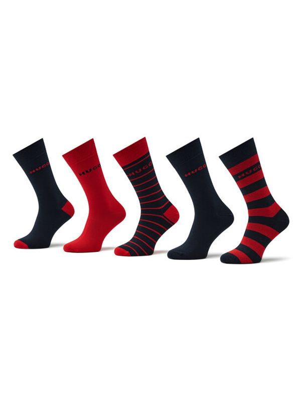 Hugo Hugo Комплект 5 чифта дълги чорапи мъжки 5p Rs Gift Set Cc 50484112 Цветен