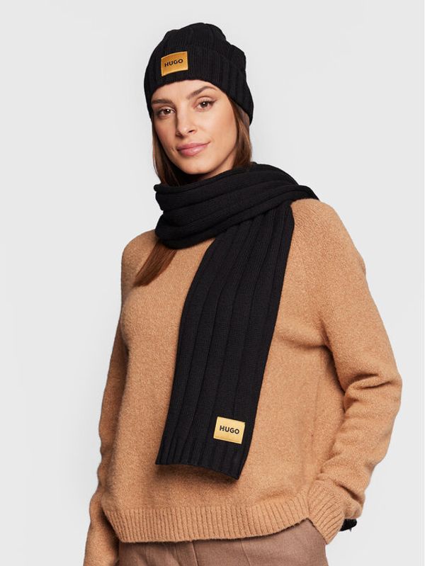Hugo Hugo Комплект шал и шапка Zanton 50484914 Черен