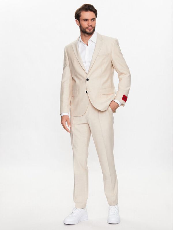 Hugo Hugo Костюм 50491045 Бежов Slim Fit