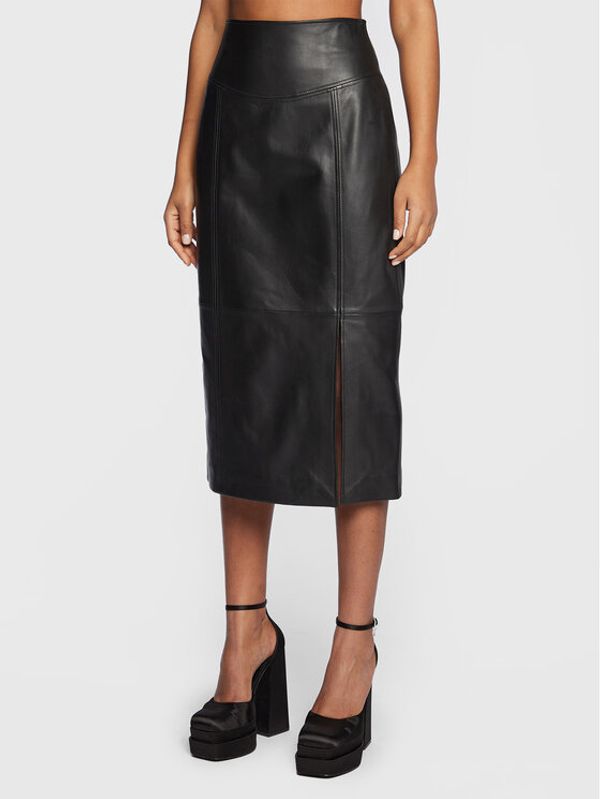 Hugo Hugo Кожена пола Lumilli 50476271 Черен Regular Fit