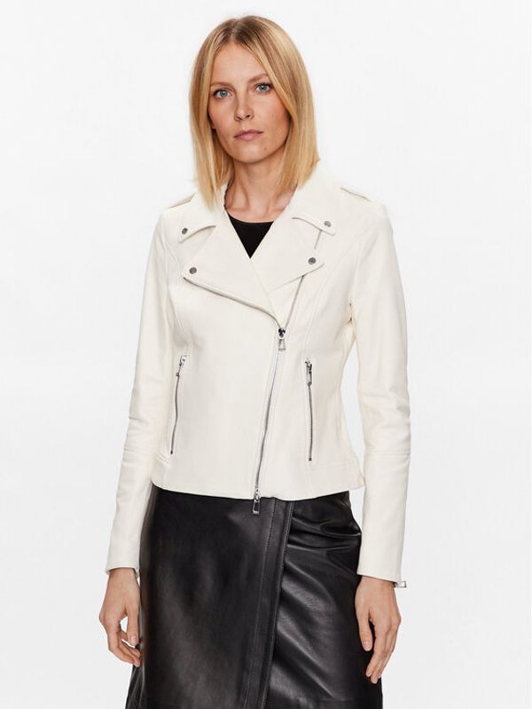 Hugo Hugo Кожено яке 50487321 Бежов Regular Fit