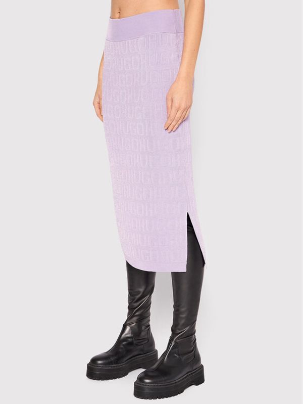 Hugo Hugo Миди пола Samena 50455441 Виолетов Slim Fit