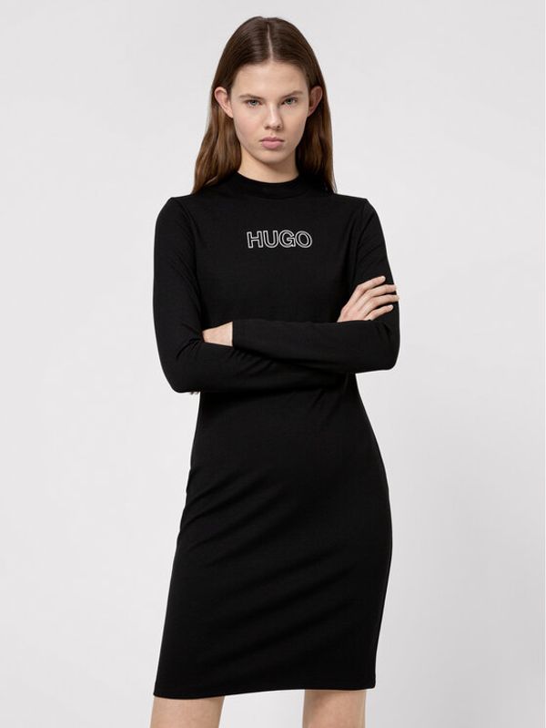 Hugo Hugo Плетена рокля Dassy 50449838 Черен Slim Fit