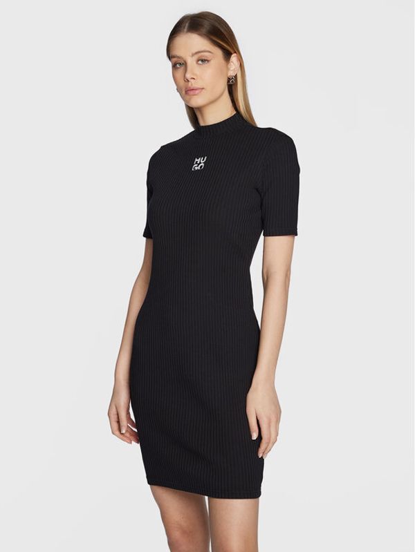 Hugo Hugo Плетена рокля Narcissa_2 50478207 Черен Slim Fit
