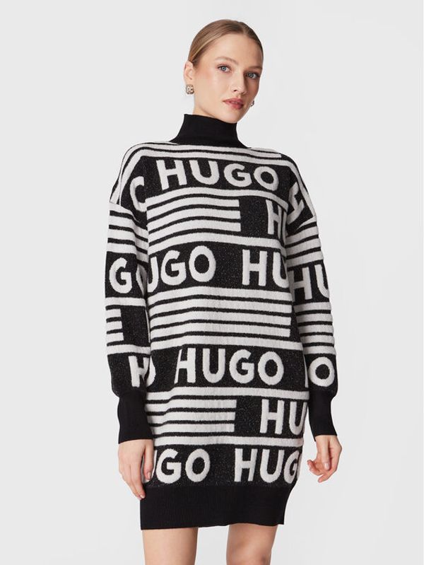 Hugo Hugo Плетена рокля Sisminy 50478976 Черен Oversize