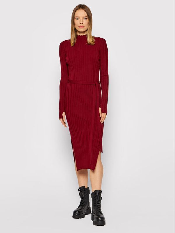 Hugo Hugo Плетена рокля Sylbiaz 50469610 Бордо Slim Fit