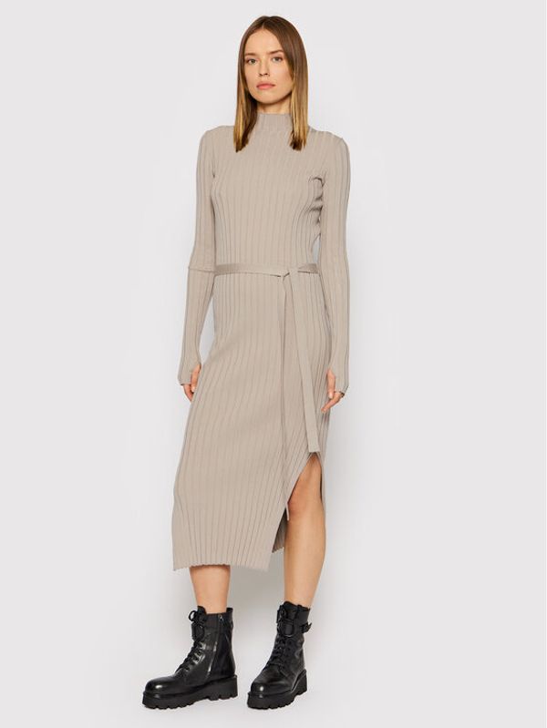 Hugo Hugo Плетена рокля Sylbiaz 50469610 Сив Slim Fit