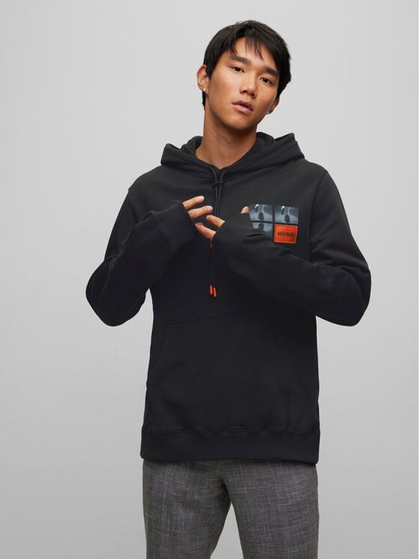 Hugo Hugo Поло Dheel 50477613 Черен Relaxed Fit