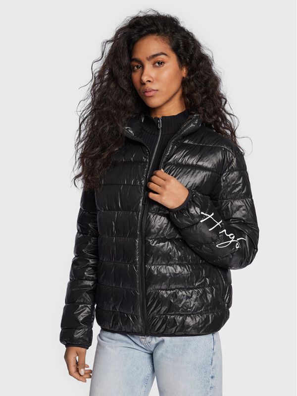 Hugo Hugo Пухено яке 50485151 Черен Relaxed Fit