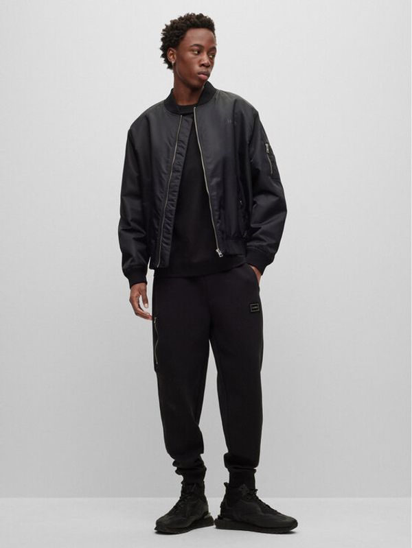 Hugo Hugo Пухено яке 50485591 Черен Oversize