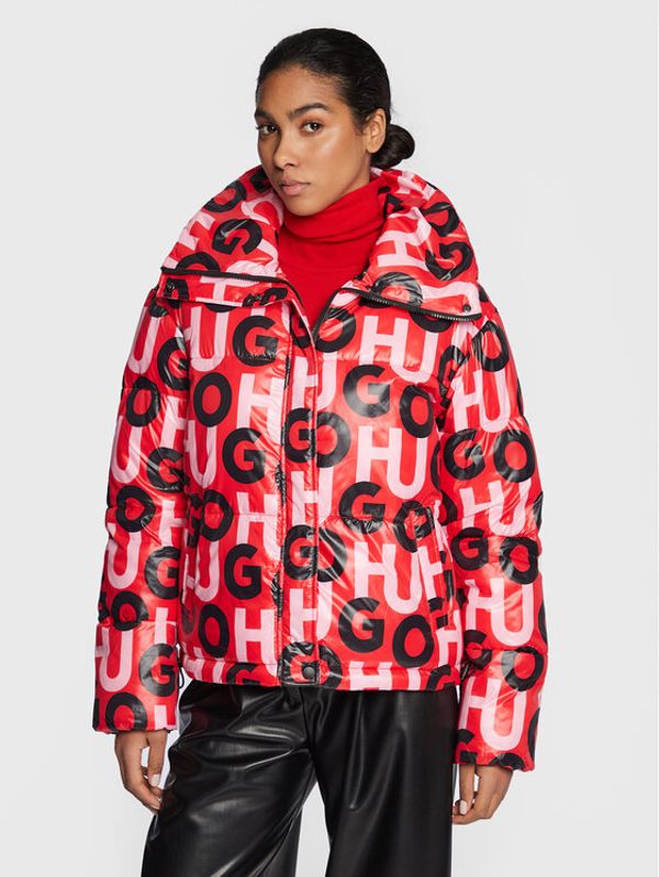 Hugo Hugo Пухено яке Fary-1 50478696 Червен Regular Fit