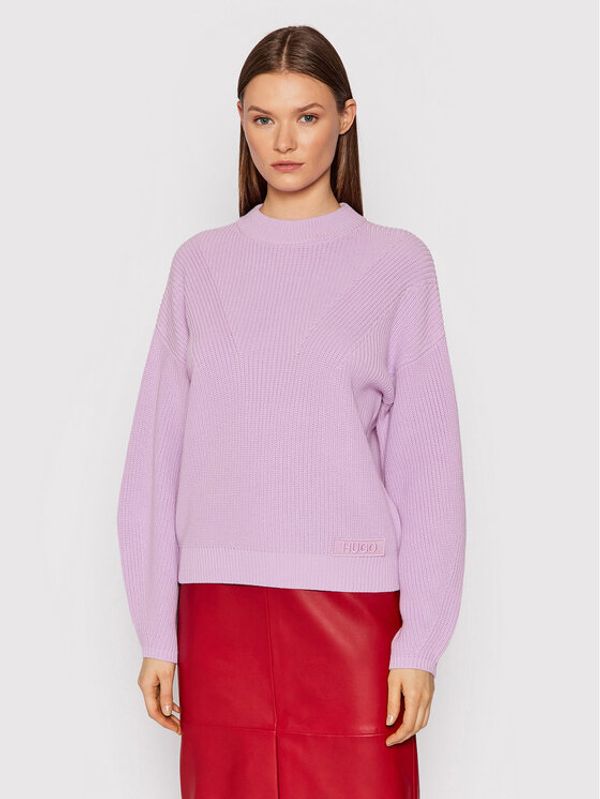 Hugo Hugo Пуловер Sheliya 50455408 Виолетов Relaxed Fit