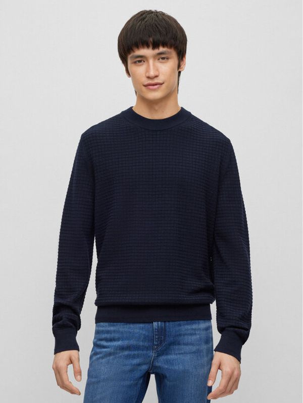 Hugo Hugo Пуловер Stoppo 50492803 Тъмносин Relaxed Fit