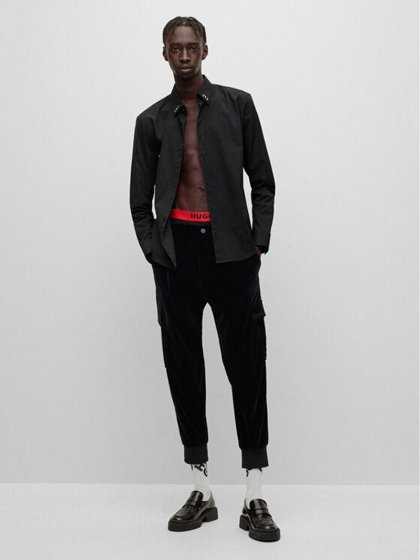 Hugo Hugo Риза 50484338 Черен Slim Fit