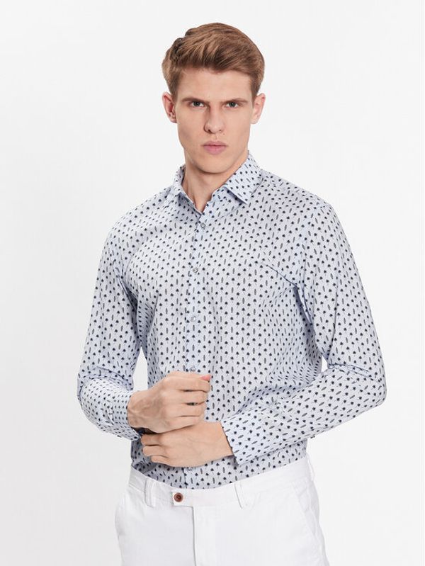 Hugo Hugo Риза 50490098 Сив Slim Fit