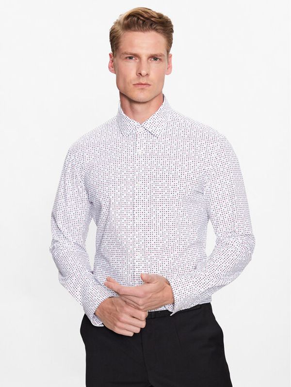 Hugo Hugo Риза 50490105 Бял Slim Fit