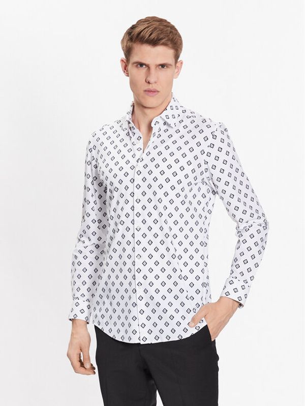 Hugo Hugo Риза 50490105 Бял Slim Fit