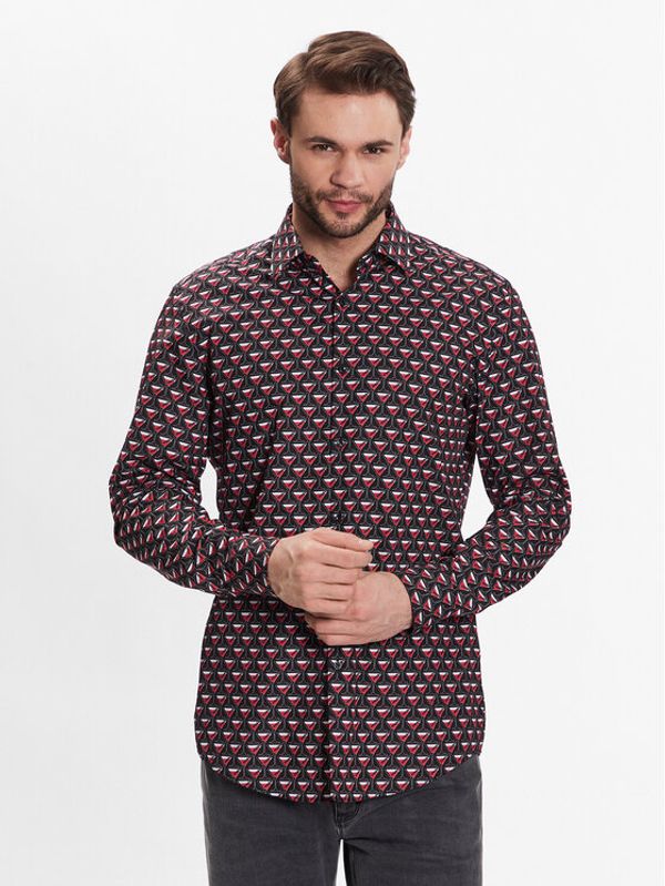 Hugo Hugo Риза 50490430 Черен Slim Fit