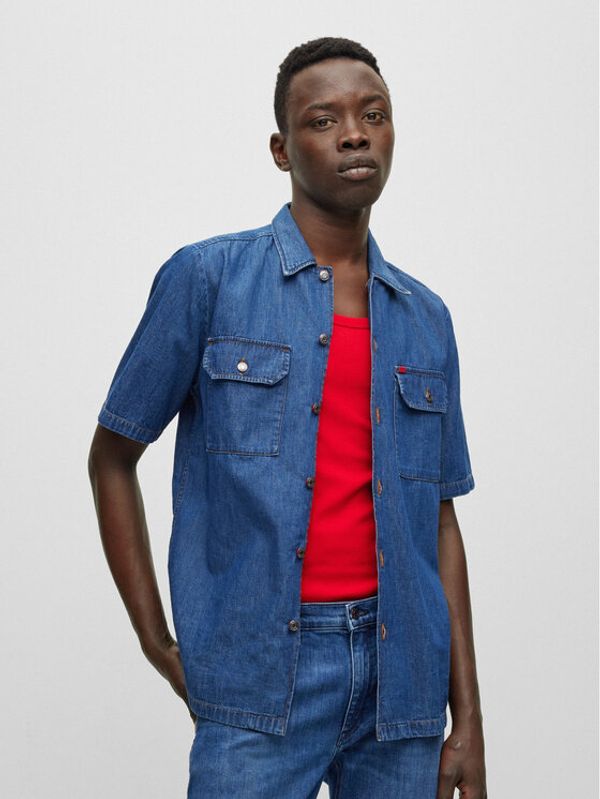 Hugo Hugo Риза 50490764 Син Relaxed Fit